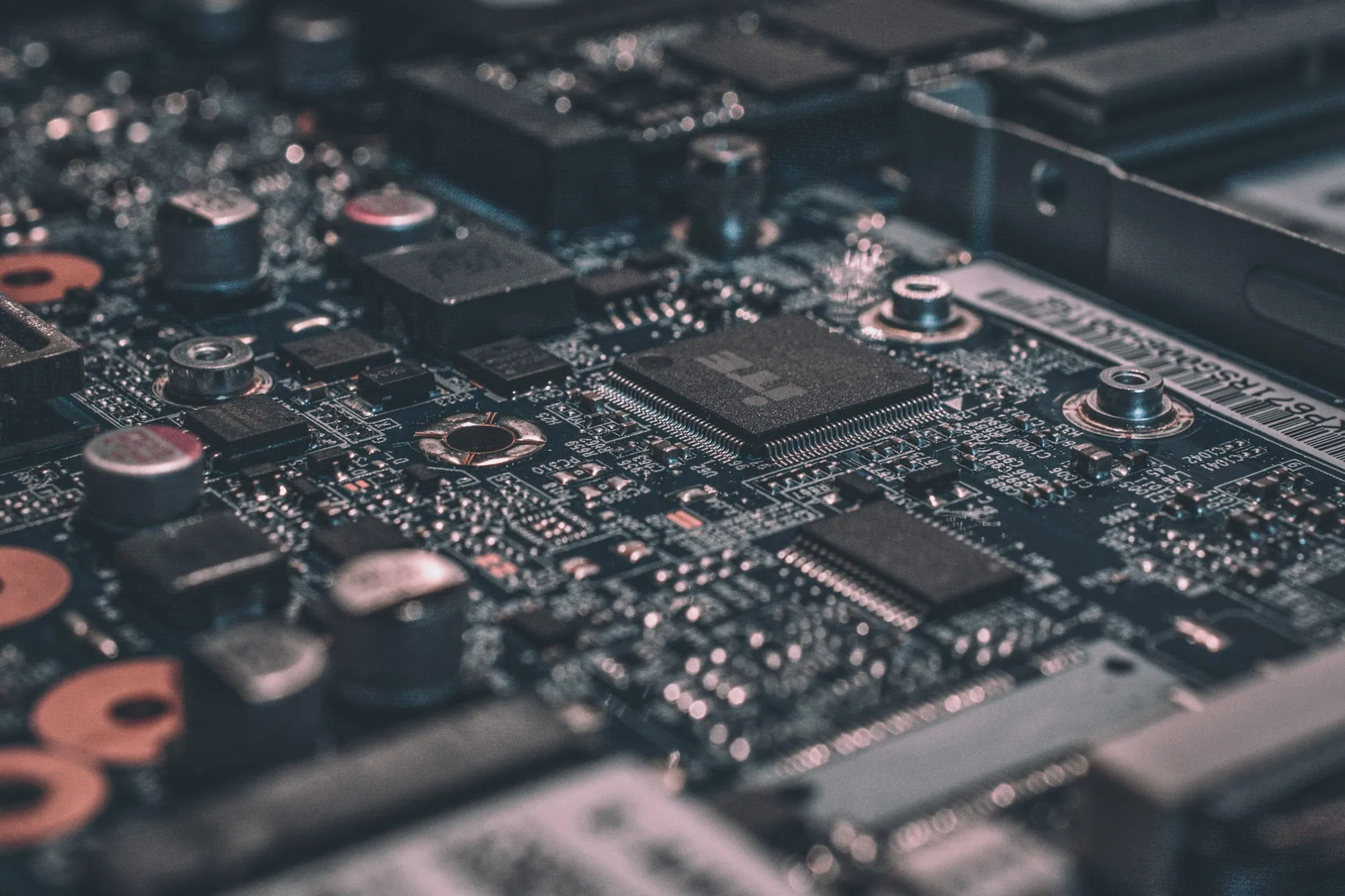 Abstract circuit board technology background